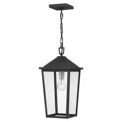 Stoneleigh 1-Light Mottled Black Mini Pendant by Quoizel