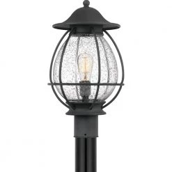 Boston 1-Light Mottled Black Outdoor Post Lantern by Quoizel 10 Boston 1-Light Mottled Black Outdoor Post Lantern by Quoizel -Quoizel Sales mottled black quoizel post light sets bst9011mb 4f 1000