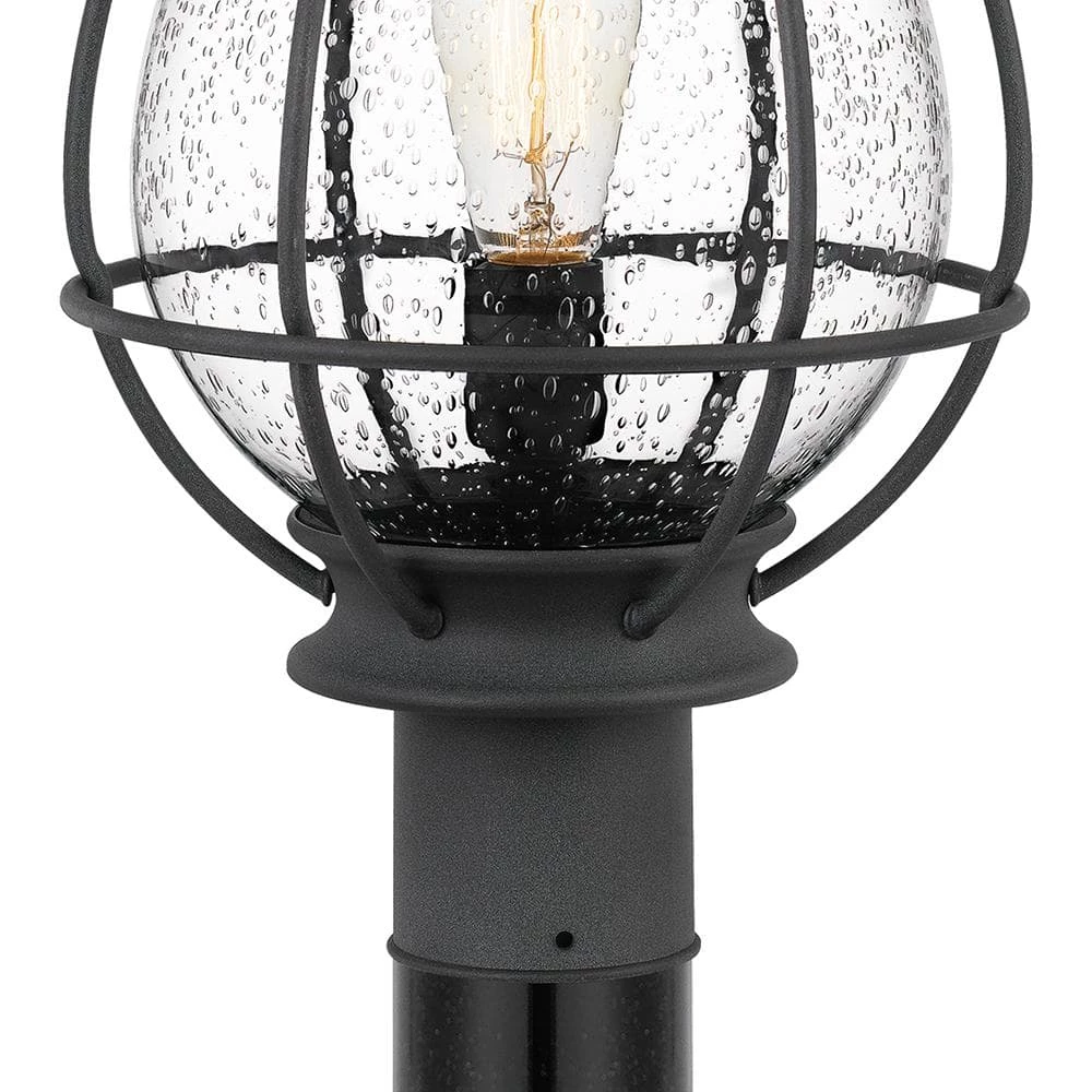 Boston 1-Light Mottled Black Outdoor Post Lantern by Quoizel 4 Boston 1-Light Mottled Black Outdoor Post Lantern by Quoizel - Image 2