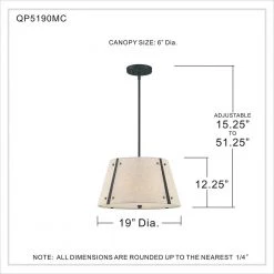 Amherst 3-Light Mottled Cocoa Pendant by Quoizel -Quoizel Sales mottled cocoa quoizel chandeliers qp5190mc 44 1000