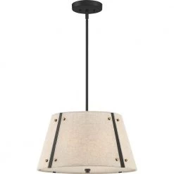 Amherst 3-Light Mottled Cocoa Pendant by Quoizel