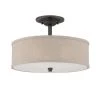 Cloverdale 3-Light Mottled Cocoa Semi-Flush Mount by Quoizel -Quoizel Sales mottled cocoa quoizel flush mount lights cra1717mc 64 1000
