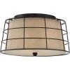 Landings 16 in. 3-Light Mottled Cocoa Flush Mount by Quoizel 1 Landings 16 in. 3-Light Mottled Cocoa Flush Mount by Quoizel -Quoizel Sales mottled cocoa quoizel flush mount lights lnd1616mc 64 1000