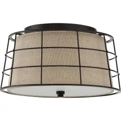 Landings 16 in. 3-Light Mottled Cocoa Flush Mount by Quoizel 8 Landings 16 in. 3-Light Mottled Cocoa Flush Mount by Quoizel -Quoizel Sales mottled cocoa quoizel flush mount lights lnd1616mc c3 1000