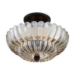Whitecap 3-Light Mottled Cocoa Semi-Flush Mount by Quoizel -Quoizel Sales mottled cocoa quoizel flush mount lights whp1712mc 4f 1000