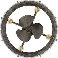 Fortress 24 in. 4-Light Mottled Silver Ceiling Fan with Light by Quoizel -Quoizel Sales mottled silver quoizel ceiling fans with lights fts3124mm fa 1000