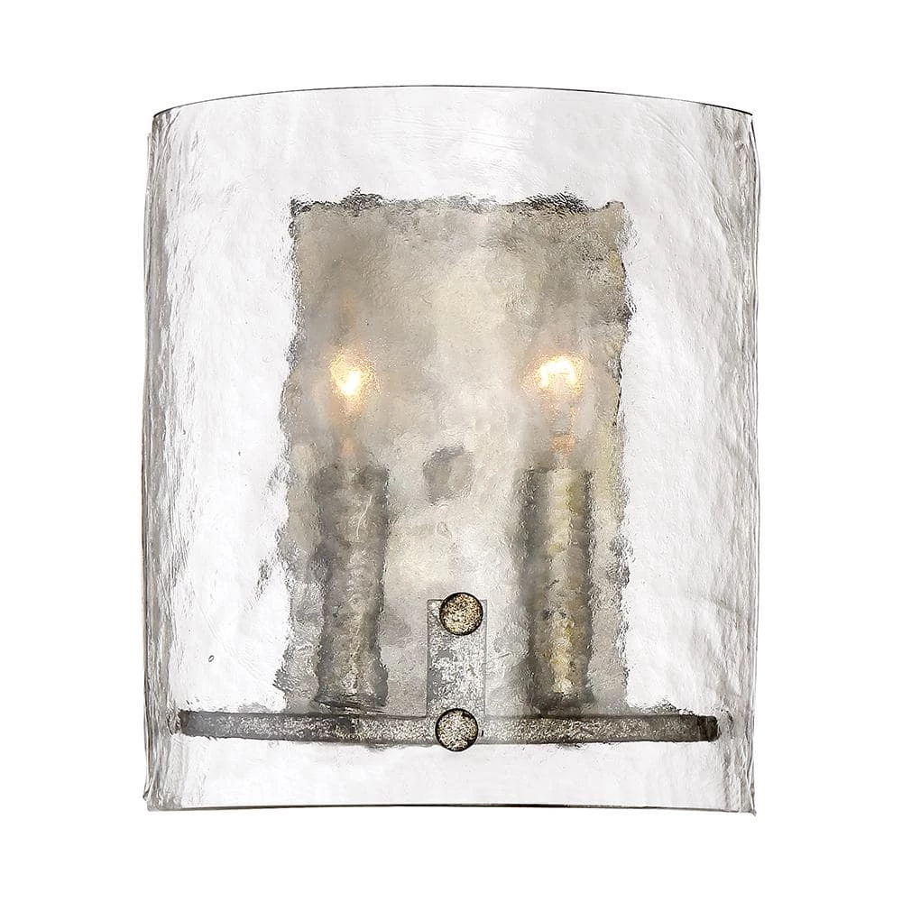 Fortress 2-Light Mottled Silver Wall Sconce by Quoizel 3 Fortress 2-Light Mottled Silver Wall Sconce by Quoizel