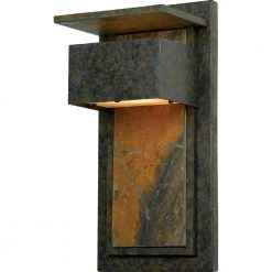 Zephyr 1-Light Muted Bronze Outdoor Wall Lantern Sconce by Quoizel