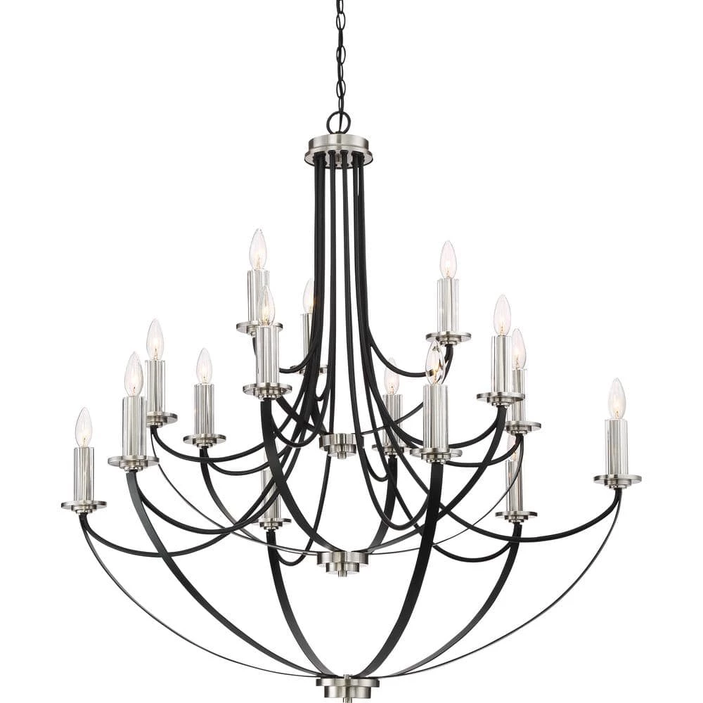 Alana 15-Light Mystic Black Candle-Style Chandelier by Quoizel 7 Alana 15-Light Mystic Black Candle-Style Chandelier by Quoizel - Image 5