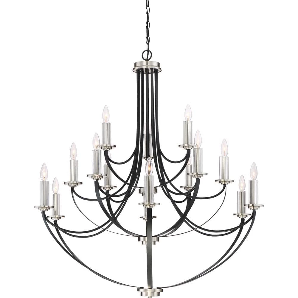 Alana 15-Light Mystic Black Candle-Style Chandelier by Quoizel 3 Alana 15-Light Mystic Black Candle-Style Chandelier by Quoizel