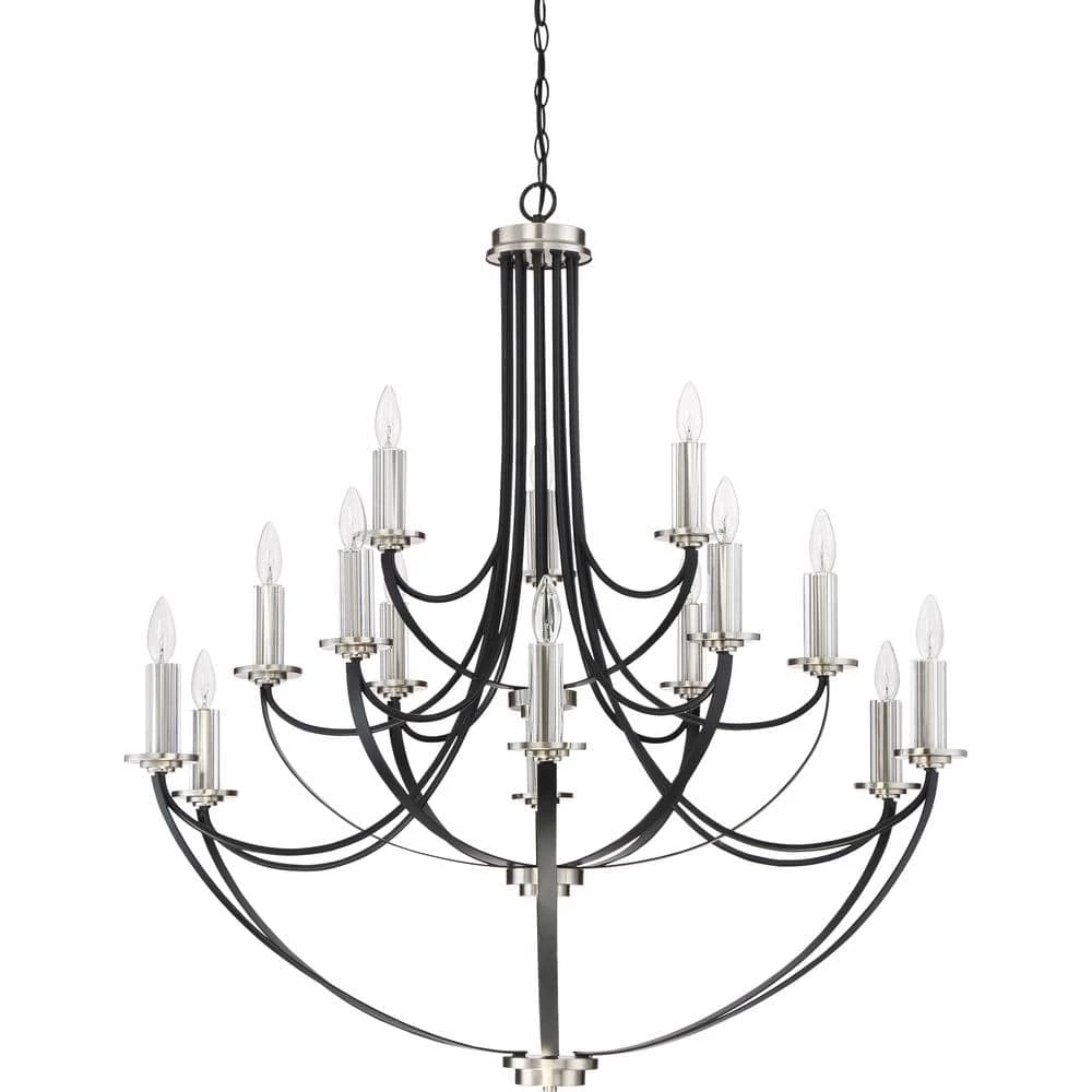Alana 15-Light Mystic Black Candle-Style Chandelier by Quoizel 5 Alana 15-Light Mystic Black Candle-Style Chandelier by Quoizel - Image 3