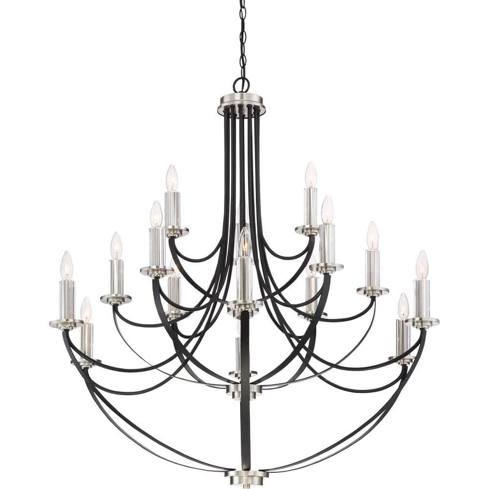 Alana 15-Light Mystic Black Candle-Style Chandelier by Quoizel 4 Alana 15-Light Mystic Black Candle-Style Chandelier by Quoizel - Image 2