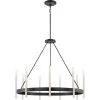 Anthem 9-Light Mystic Black Candle-Style Chandelier by Quoizel