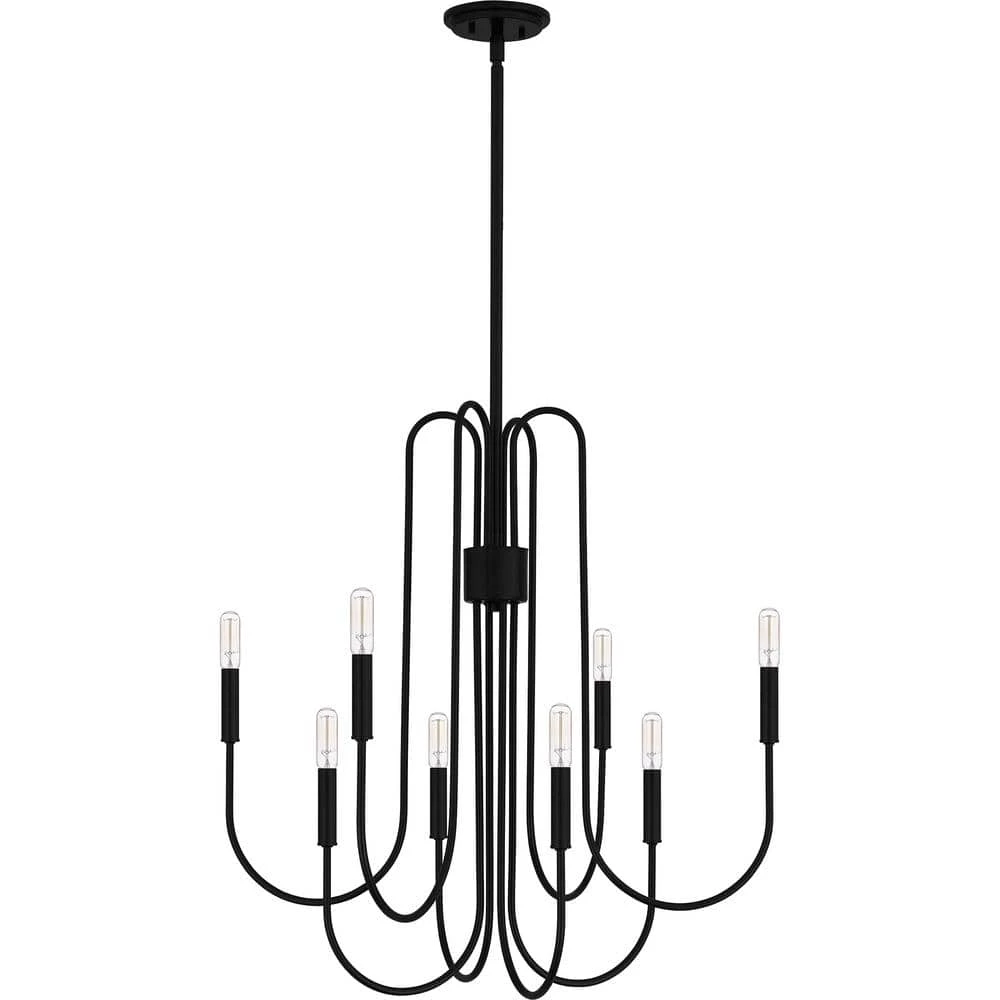 Cabry 8-Light Mystic Black Chandelier by Quoizel 7 Cabry 8-Light Mystic Black Chandelier by Quoizel - Image 5