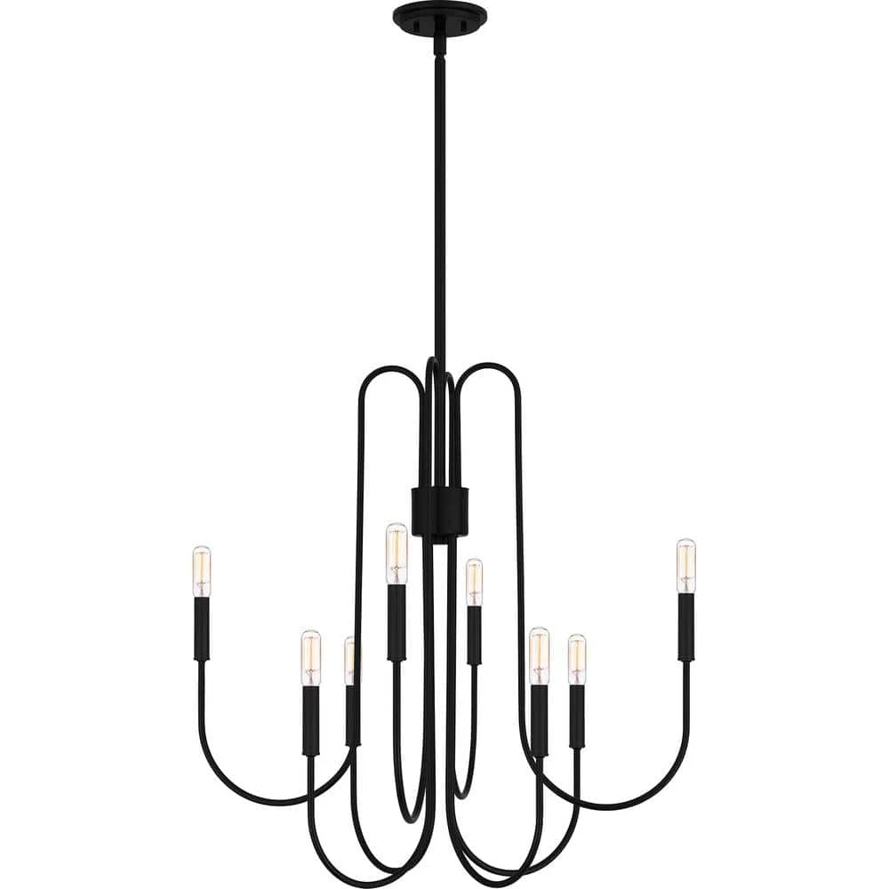 Cabry 8-Light Mystic Black Chandelier by Quoizel 6 Cabry 8-Light Mystic Black Chandelier by Quoizel - Image 4