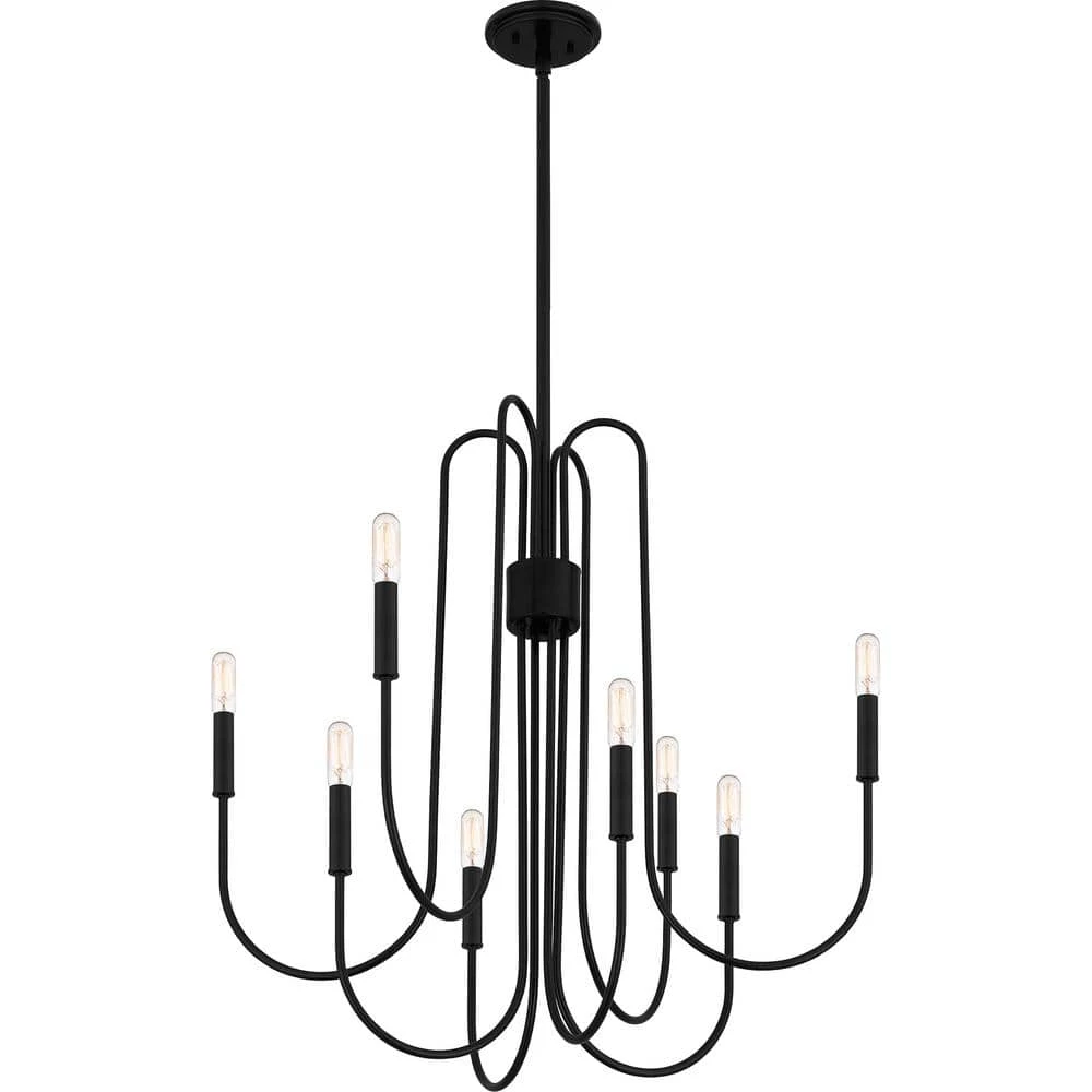 Cabry 8-Light Mystic Black Chandelier by Quoizel 5 Cabry 8-Light Mystic Black Chandelier by Quoizel - Image 3