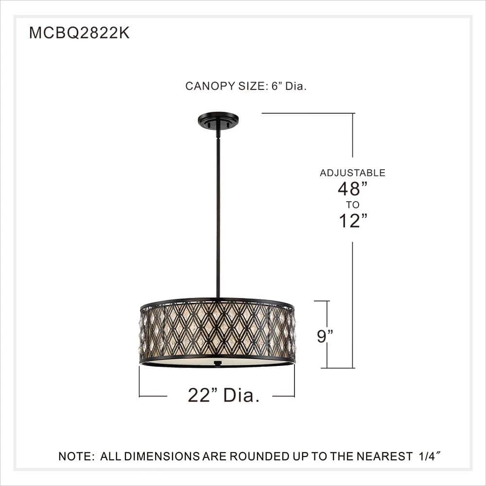 Boutique 4-Light Mystic Black Pendant by Quoizel 8 Boutique 4-Light Mystic Black Pendant by Quoizel - Image 6