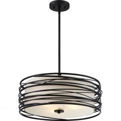 Spiral 3-Light Mystic Black Pendant by Quoizel -Quoizel Sales mystic black quoizel chandeliers spl2820k e1 1000