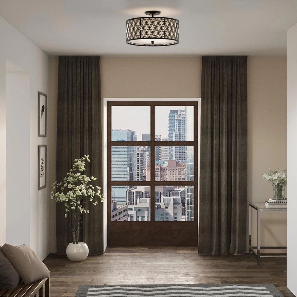 Boutique 4-Light Mystic Black Semi-Flush Mount by Quoizel 5 Boutique 4-Light Mystic Black Semi-Flush Mount by Quoizel - Image 3