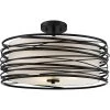 Spiral 3-Light Mystic Black Semi-Flush Mount by Quoizel 1 Spiral 3-Light Mystic Black Semi-Flush Mount by Quoizel -Quoizel Sales mystic black quoizel flush mount lights spl1720k 64 1000