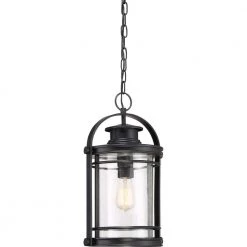 Booker 1-Light Black Outdoor Pendant Light by Quoizel -Quoizel Sales mystic black quoizel outdoor pendant lights bkr1910k 1f 1000