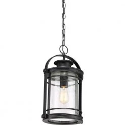 Booker 1-Light Black Outdoor Pendant Light by Quoizel -Quoizel Sales mystic black quoizel outdoor pendant lights bkr1910k 44 1000