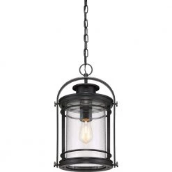 Booker 1-Light Black Outdoor Pendant Light by Quoizel -Quoizel Sales mystic black quoizel outdoor pendant lights bkr1910k 4f 1000