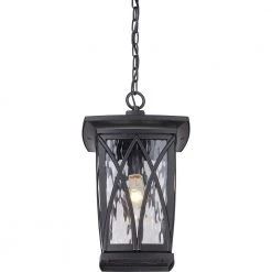 Grover 1-Light Black Outdoor Pendant Light by Quoizel -Quoizel Sales mystic black quoizel outdoor pendant lights gvr1910k 44 1000