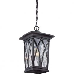 Grover 1-Light Black Outdoor Pendant Light by Quoizel -Quoizel Sales mystic black quoizel outdoor pendant lights gvr1910k 4f 1000