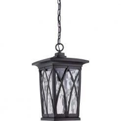 Grover 1-Light Black Outdoor Pendant Light by Quoizel -Quoizel Sales mystic black quoizel outdoor pendant lights gvr1910k c3 1000
