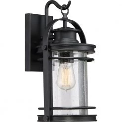 Booker 1-Light Black Outdoor Wall Lantern Sconce by Quoizel