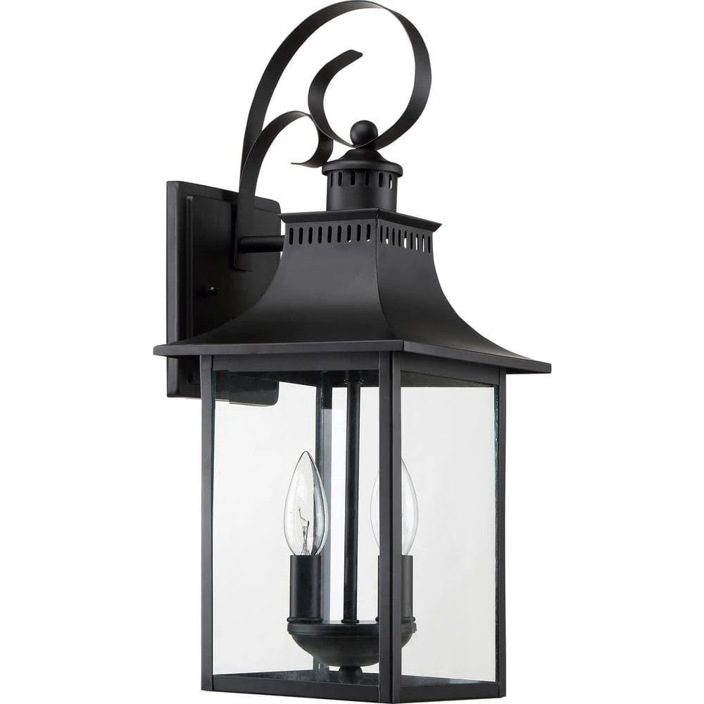 Chancellor 1-Light Mystic Black Outdoor Wall Lantern Sconce by Quoizel 5 Chancellor 1-Light Mystic Black Outdoor Wall Lantern Sconce by Quoizel - Image 3