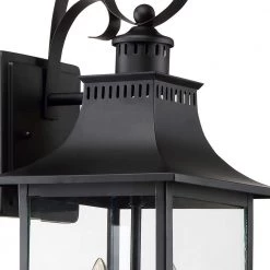 Chancellor 1-Light Mystic Black Outdoor Wall Lantern Sconce by Quoizel 8 Chancellor 1-Light Mystic Black Outdoor Wall Lantern Sconce by Quoizel -Quoizel Sales mystic black quoizel outdoor sconces ccr8408k e1 1000