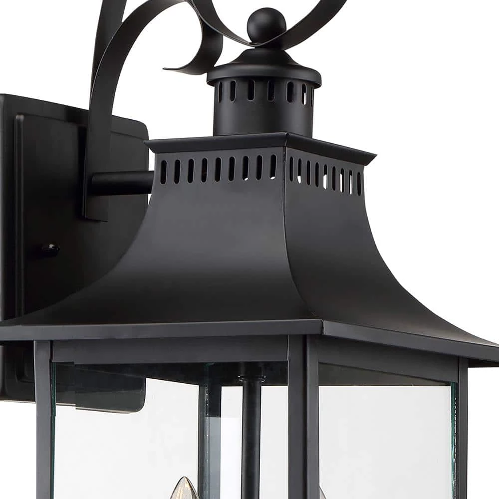 Chancellor 1-Light Mystic Black Outdoor Wall Lantern Sconce by Quoizel 4 Chancellor 1-Light Mystic Black Outdoor Wall Lantern Sconce by Quoizel - Image 2