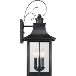 Chancellor 1-Light Mystic Black Outdoor Wall Lantern Sconce by Quoizel 11 Chancellor 1-Light Mystic Black Outdoor Wall Lantern Sconce by Quoizel -Quoizel Sales mystic black quoizel outdoor sconces ccr8410k 1f 1000