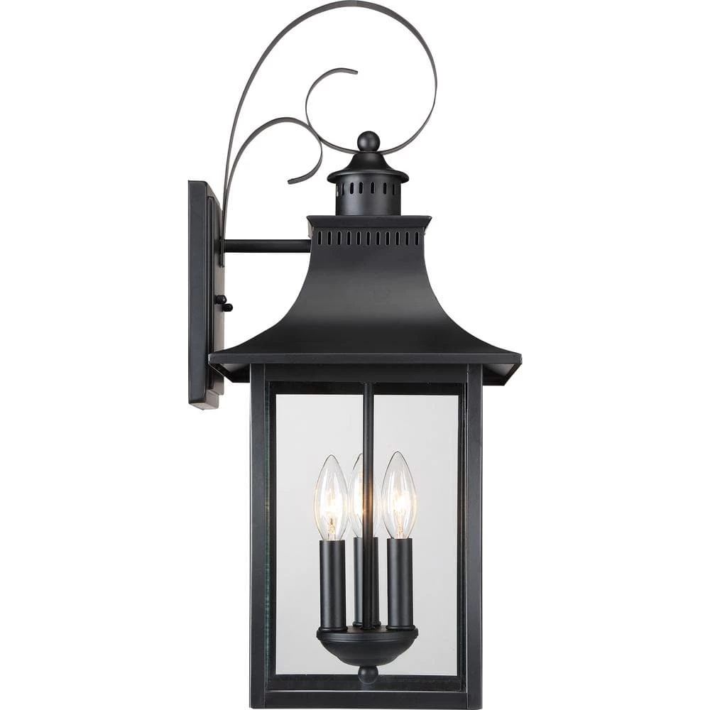 Chancellor 1-Light Mystic Black Outdoor Wall Lantern Sconce by Quoizel 7 Chancellor 1-Light Mystic Black Outdoor Wall Lantern Sconce by Quoizel - Image 5