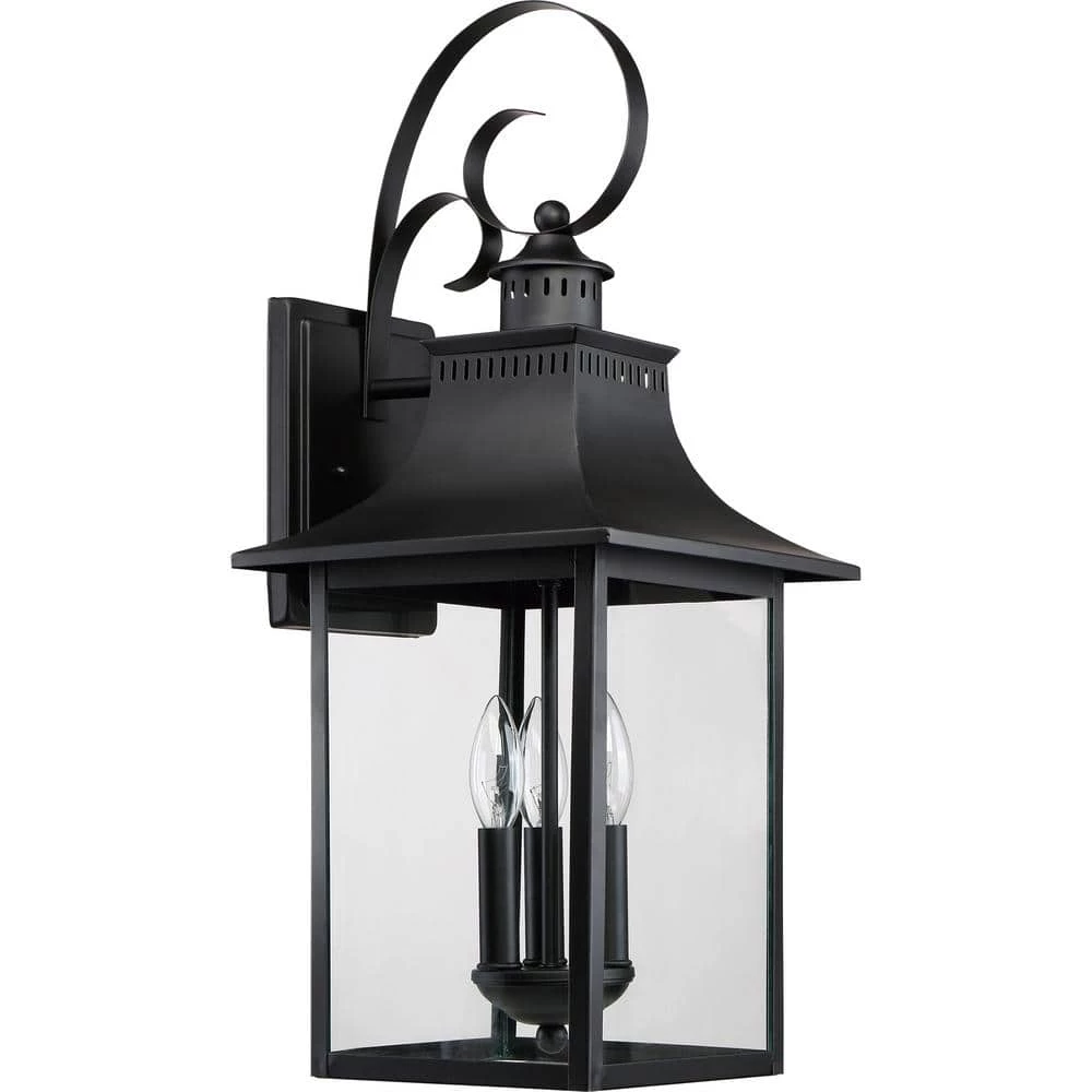 Chancellor 1-Light Mystic Black Outdoor Wall Lantern Sconce by Quoizel 5 Chancellor 1-Light Mystic Black Outdoor Wall Lantern Sconce by Quoizel - Image 3