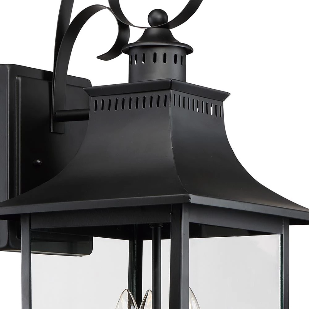Chancellor 1-Light Mystic Black Outdoor Wall Lantern Sconce by Quoizel 4 Chancellor 1-Light Mystic Black Outdoor Wall Lantern Sconce by Quoizel - Image 2