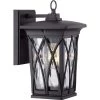 Grover 1-Light Black Outdoor Wall Lantern Sconce by Quoizel