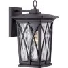 Grover 1-Light Black Outdoor Wall Lantern Sconce by Quoizel -Quoizel Sales mystic black quoizel outdoor sconces gvr8408k 64 1000