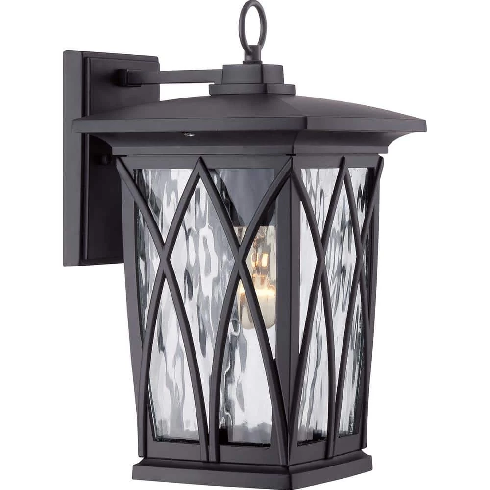 Grover 1-Light Black Outdoor Wall Lantern Sconce by Quoizel 3 Grover 1-Light Black Outdoor Wall Lantern Sconce by Quoizel