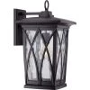 Grover 1-Light Black Outdoor Wall Lantern Sconce by Quoizel -Quoizel Sales mystic black quoizel outdoor sconces gvr8410k 64 1000