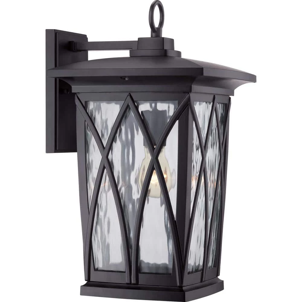 Grover 1-Light Black Outdoor Wall Lantern Sconce by Quoizel 3 Grover 1-Light Black Outdoor Wall Lantern Sconce by Quoizel