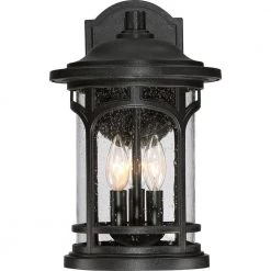 Marblehead 1-Light Mystic Black Outdoor Wall Lantern Sconce by Quoizel 12 Marblehead 1-Light Mystic Black Outdoor Wall Lantern Sconce by Quoizel -Quoizel Sales mystic black quoizel outdoor sconces mbh8409k 4f 1000