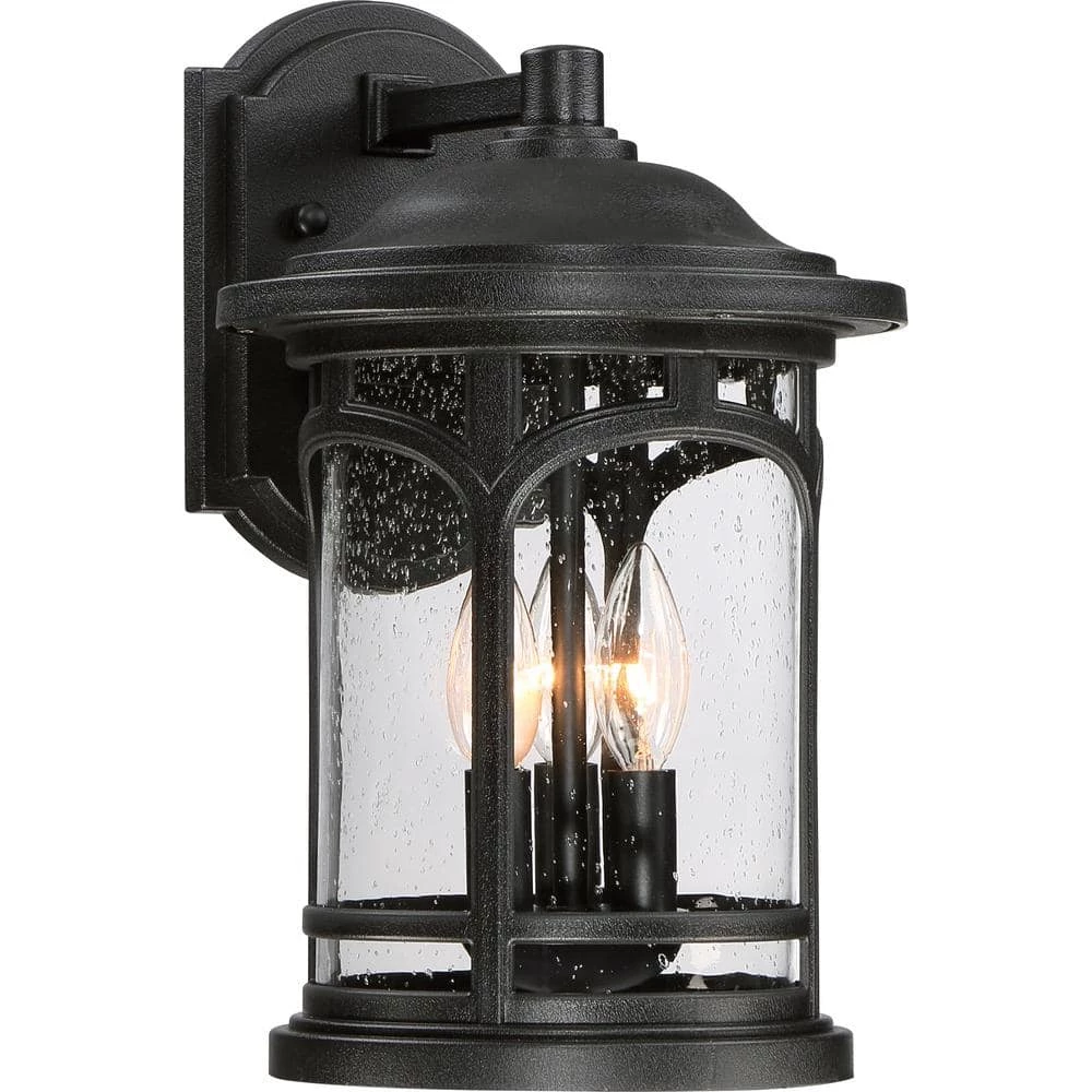 Marblehead 1-Light Mystic Black Outdoor Wall Lantern Sconce by Quoizel 3 Marblehead 1-Light Mystic Black Outdoor Wall Lantern Sconce by Quoizel