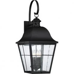 Millhouse 1-Light Mystic Black Outdoor Wall Lantern Sconce by Quoizel