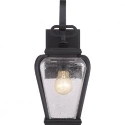 Province 1-Light Black Outdoor Wall Lantern Sconce by Quoizel -Quoizel Sales mystic black quoizel outdoor sconces prv8406k 4f 1000