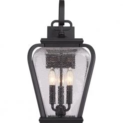 Province 1-Light Mystic Black Outdoor Wall Lantern Sconce by Quoizel -Quoizel Sales mystic black quoizel outdoor sconces prv8409k 4f 1000