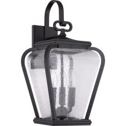 Province 1-Light Mystic Black Outdoor Wall Lantern Sconce by Quoizel -Quoizel Sales mystic black quoizel outdoor sconces prv8409k c3 1000