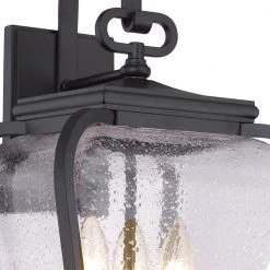 Province 1-Light Mystic Black Outdoor Wall Lantern Sconce by Quoizel -Quoizel Sales mystic black quoizel outdoor sconces prv8409k e1 1000